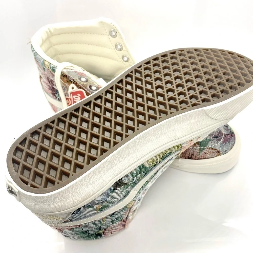 Vans Sk8-Hi Tapestry Vintage Metallic Floral High Top Sneakers 7 - Picture 8 of 8